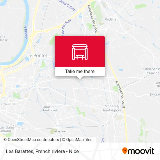 Les Barattes map