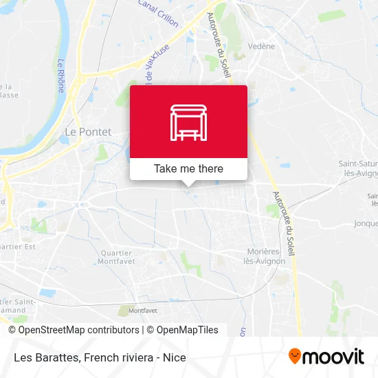 Les Barattes map