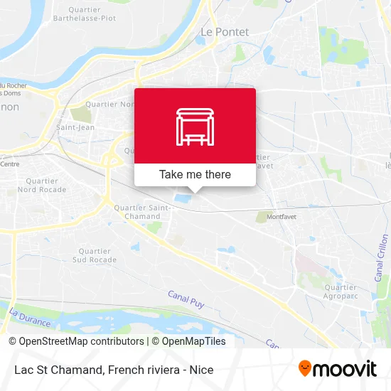 Lac St Chamand map