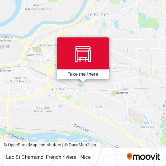 Lac St Chamand map