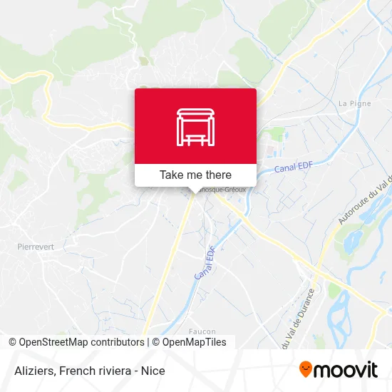 Aliziers map