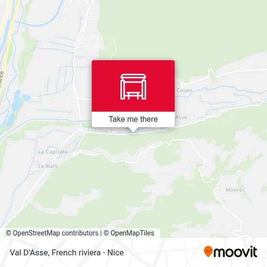 Val D'Asse map