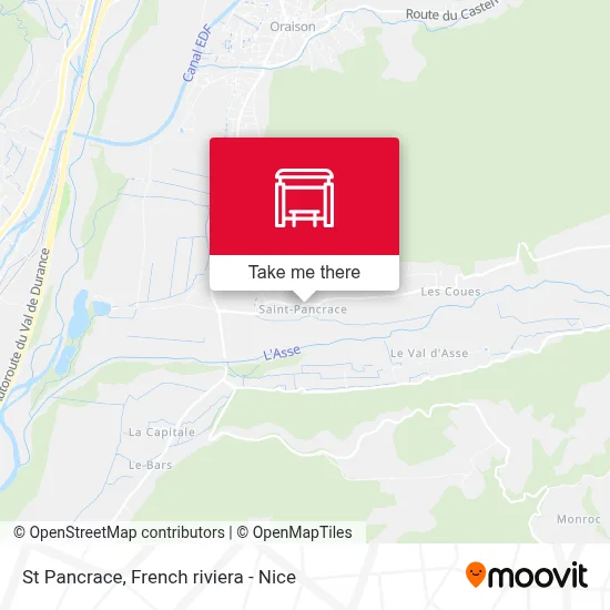 St Pancrace map