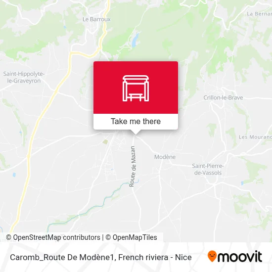 Caromb_Route De Modène1 map