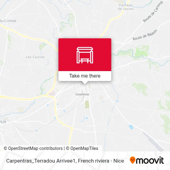 Carpentras_Terradou Arrivee1 map
