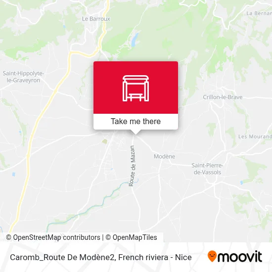 Caromb_Route De Modène2 map