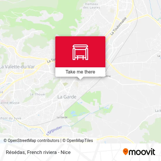 Mapa Résédas