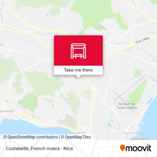 Costebelle map