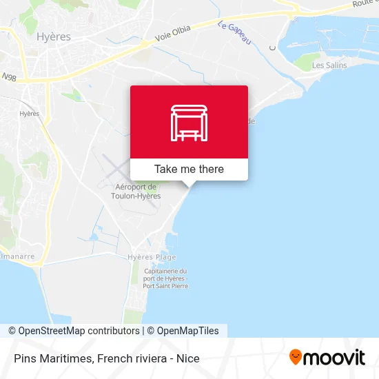 Pins Maritimes map