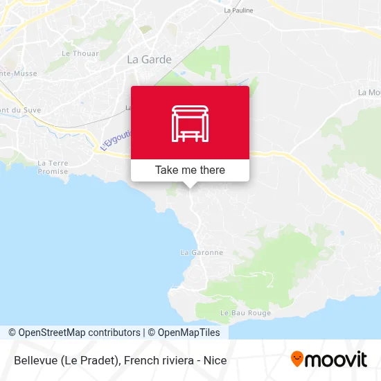 Bellevue (Le Pradet) map