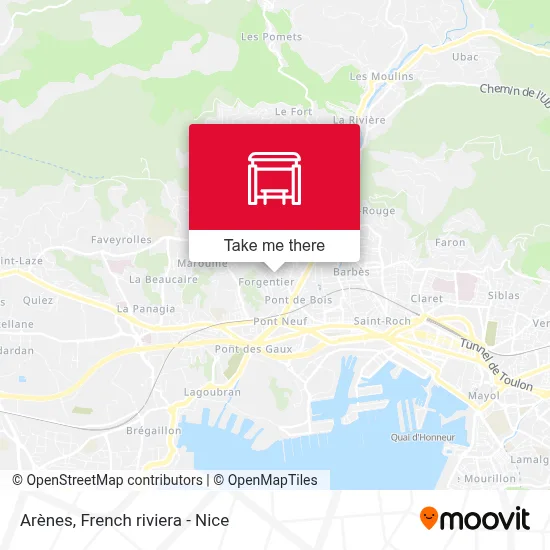 Arènes map