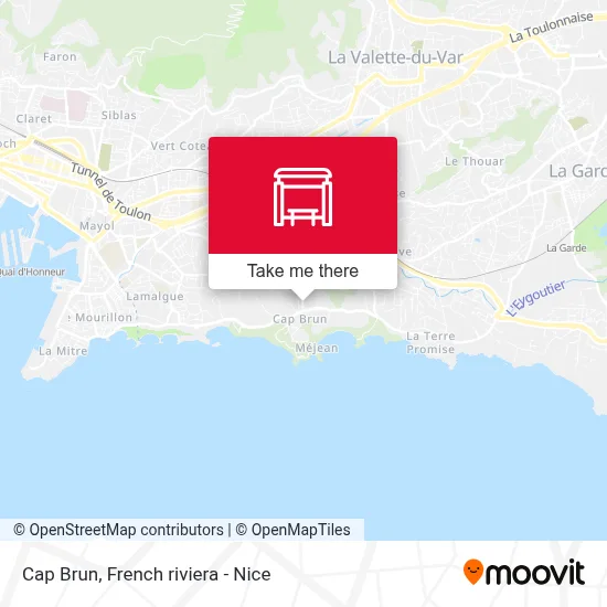 Cap Brun map