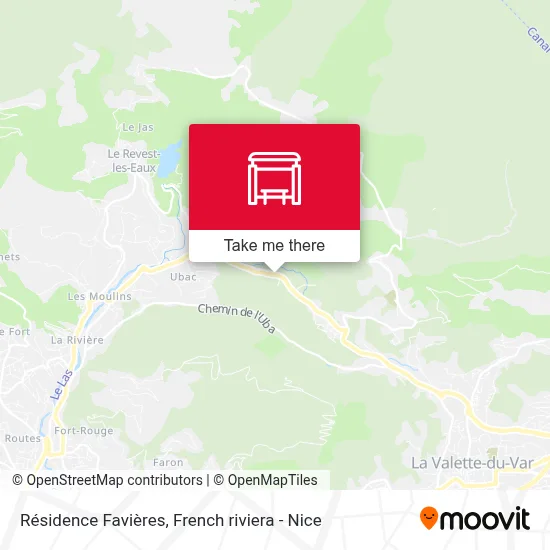 Résidence Favières map