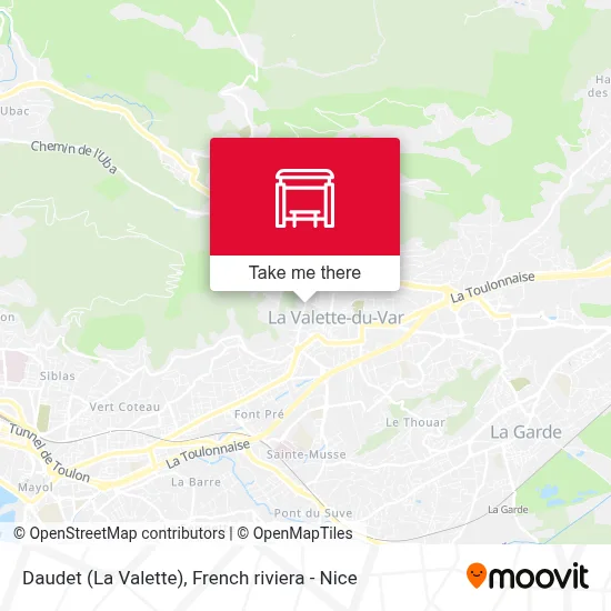 Daudet (La Valette) map