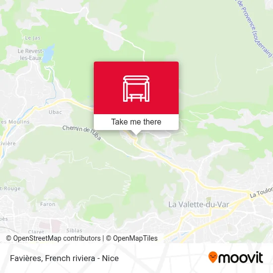Favières map