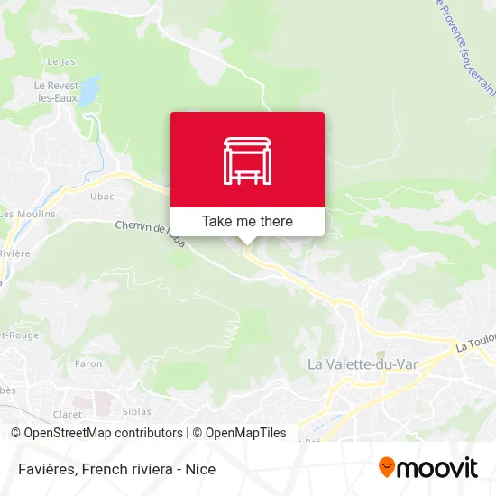 Favières map