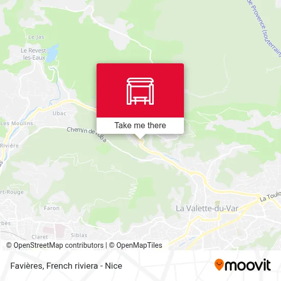 Favières map