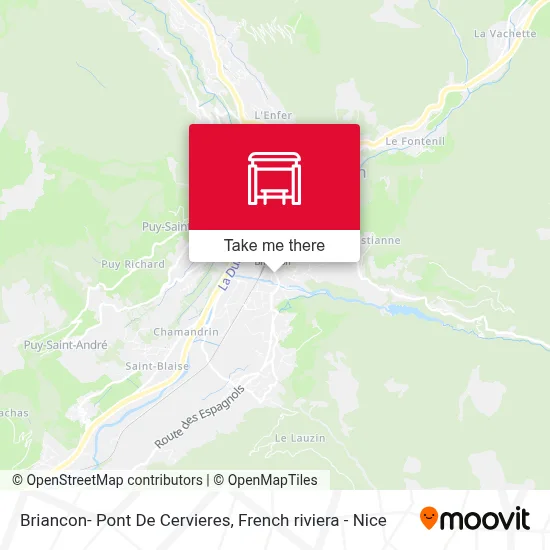 Briancon- Pont De Cervieres map