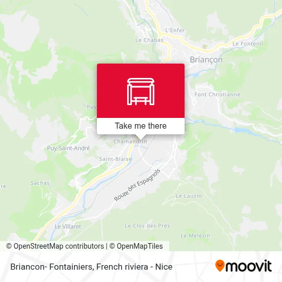 Briancon- Fontainiers map