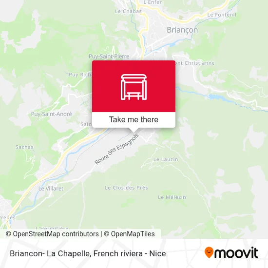 Mapa Briancon- La Chapelle