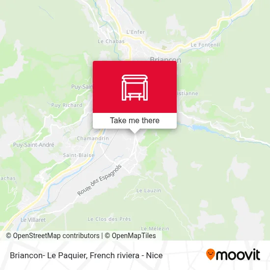 Briancon- Le Paquier map