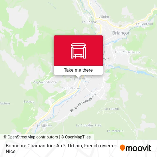 Briancon- Chamandrin- Arrêt Urbain map