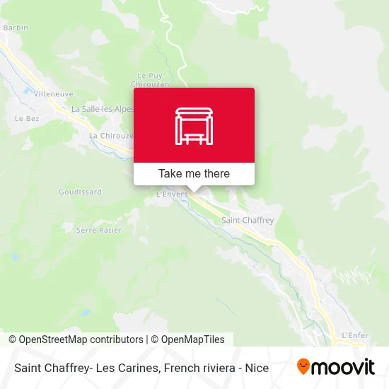 Saint Chaffrey- Les Carines map