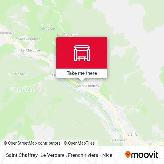 Mapa Saint Chaffrey- Le Verdarel