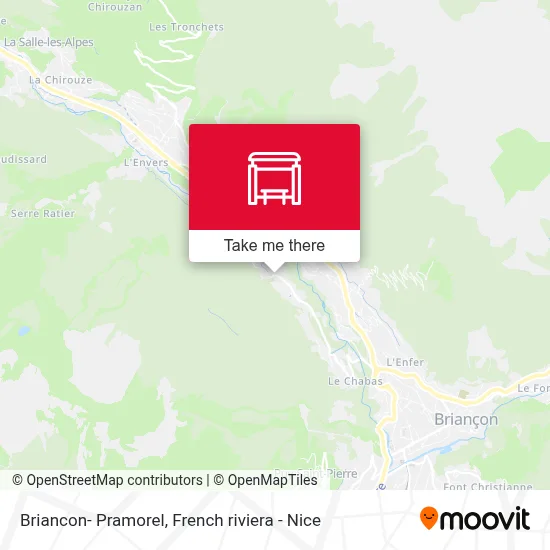Mapa Briancon- Pramorel