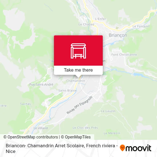 Briancon- Chamandrin Arret Scolaire map