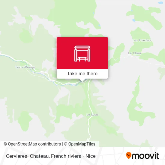 Mapa Cervieres- Chateau
