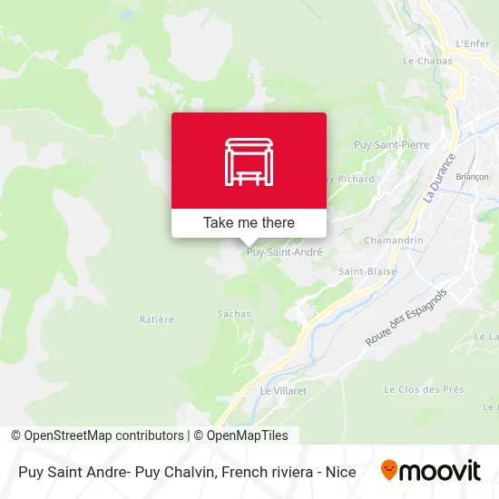 Puy Saint Andre- Puy Chalvin map
