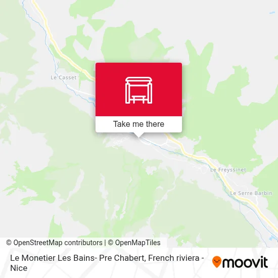 Le Monetier Les Bains- Pre Chabert map