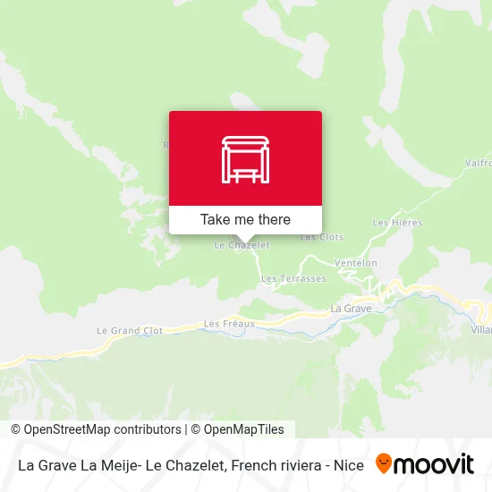 La Grave La Meije- Le Chazelet map