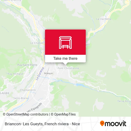Briancon- Les Gueyts map