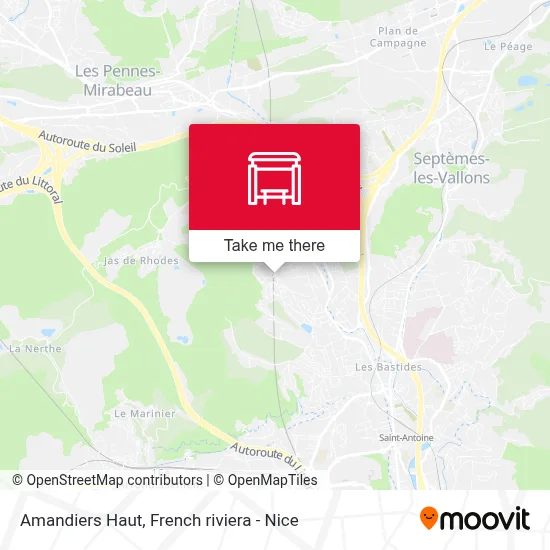 Amandiers Haut map