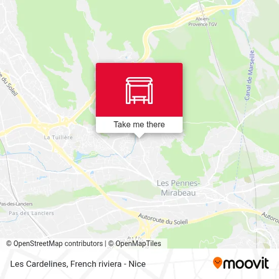 Les Cardelines map