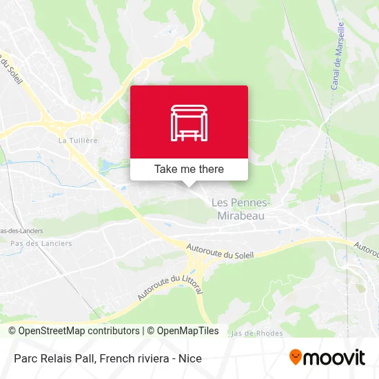 Parc Relais Pall map