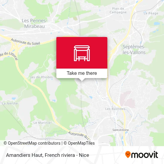 Amandiers Haut map