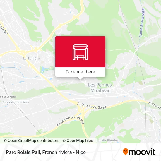 Parc Relais Pall map