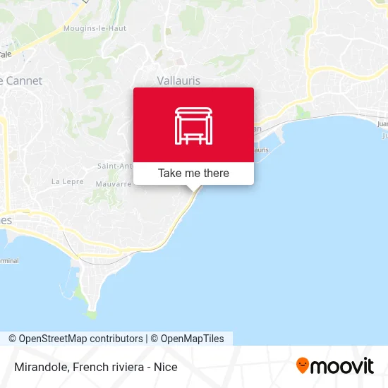 Mirandole map