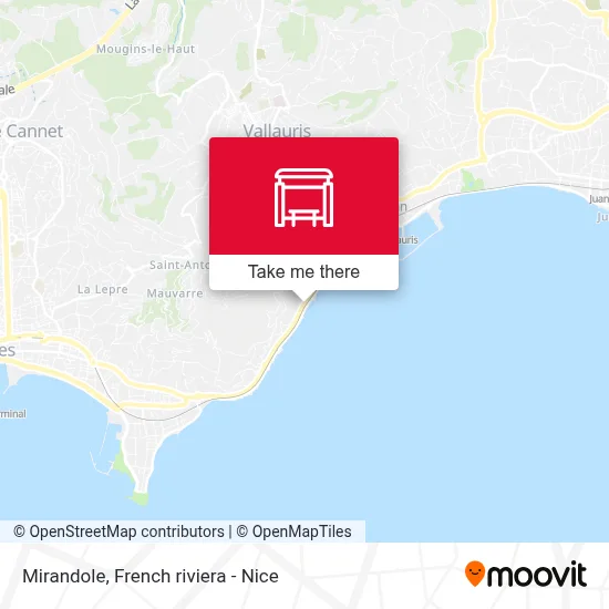 Mirandole map