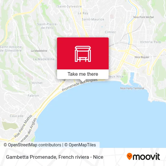 Gambetta Promenade map