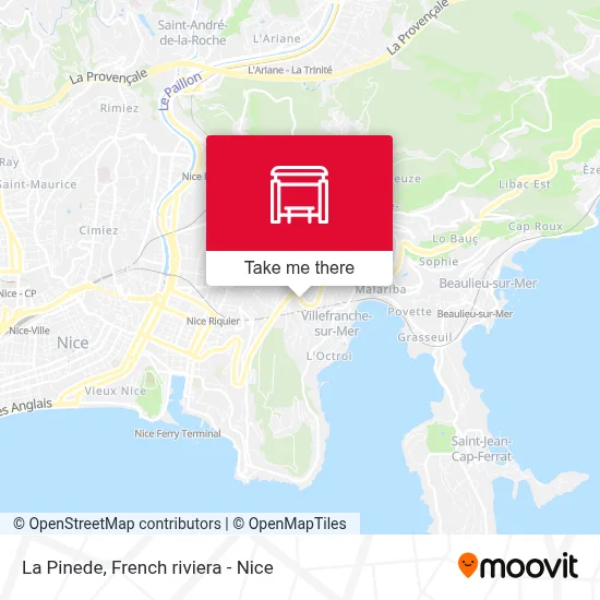 La Pinede map