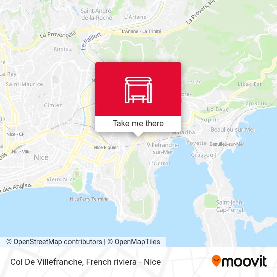 Col De Villefranche map