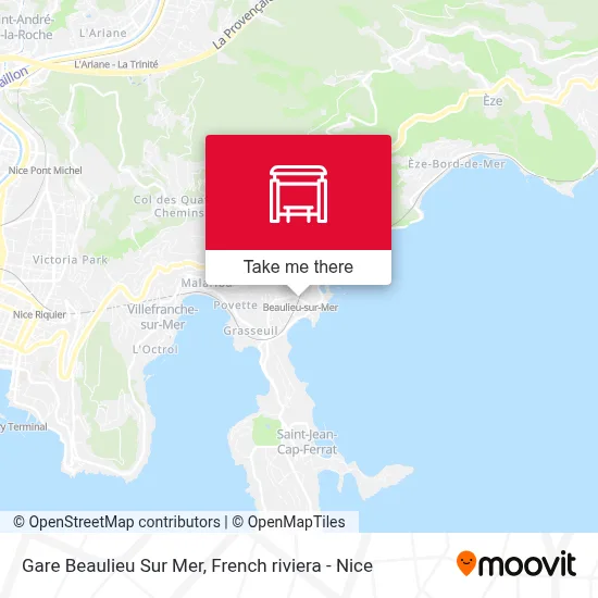 Gare Beaulieu Sur Mer map