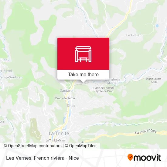 Les Vernes map