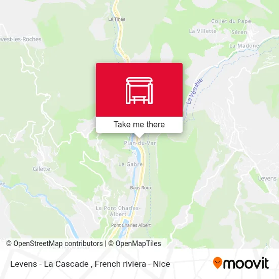 Levens - La Cascade map
