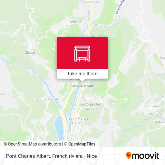 Pont Charles Albert map