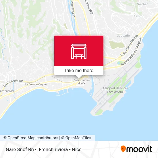 Gare Sncf Rn7 map